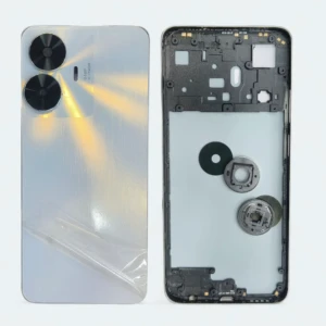 Realme C55 4G Housing - White Full Replacement Frame and Rear Panel