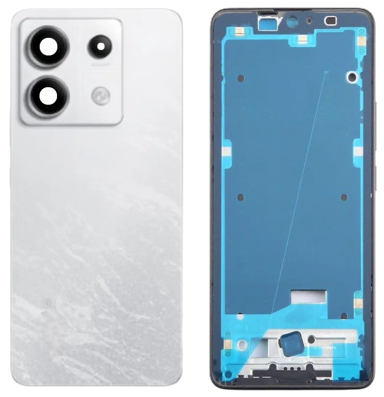 Xiaomi Redmi Note 13 Pro 5G White Housing Body – Original Back Panel Replacement Xiaomi Redmi Note 13 Pro 5G white housing body back cover